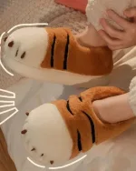 chaussons doux tigre