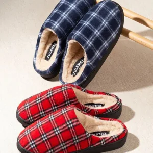 chaussons écossais confortables