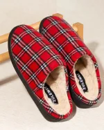 chaussons écossais douillets