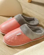 chaussons en cuir élégants pour femme