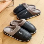 chaussons en cuir pour homme