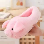 chaussons en forme de cochon femme