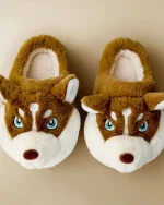 chaussons en forme de husky