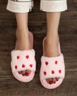 chaussons en fourrure femme