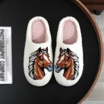 chaussons en laine femme cheval