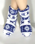 chaussons en peluche botte de Noël