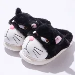 chaussons en peluche chat kawaii
