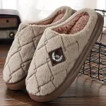 chaussons en peluche homme nuage d'hiver