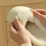 chaussons en peluche plateforme