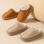 chaussons en velours finition luxe
