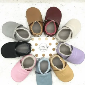 chaussons enfant cuir souple