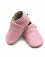 chaussons enfant en cuir naturel