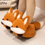 chaussons enfant panda roux et renard