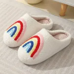 chaussons féminins arc-en-ciel douillets