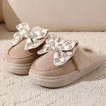 chaussons femme à nœud décoratif