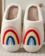 chaussons femme arc-en-ciel douillet
