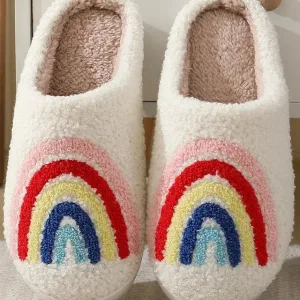 chaussons femme arc-en-ciel douillet