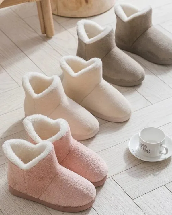 chaussons femme bottes fourées