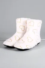 chaussons femme bottines à coeur