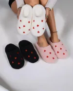 chaussons femme coeur