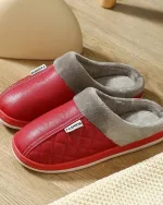 chaussons femme confort en cuir