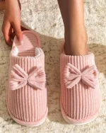 chaussons femme doux effet velours
