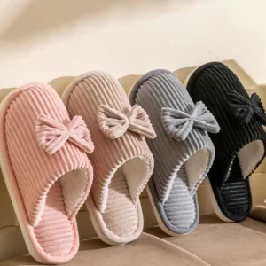 chaussons femme effet velours