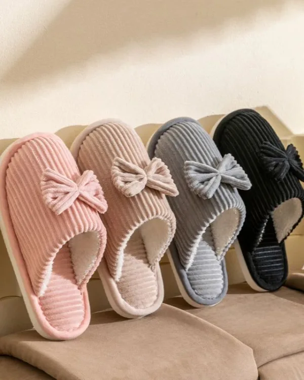 chaussons femme effet velours