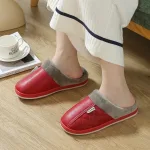 chaussons femme en cuir