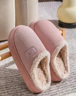 chaussons femme en peluche confort
