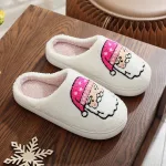 chaussons femme festive rose