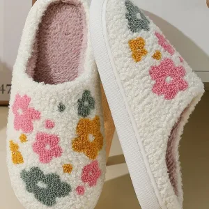 chaussons femme flower power