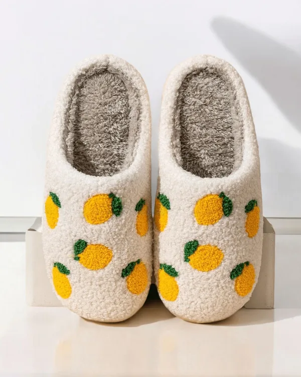 chaussons femme fruits