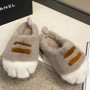 chaussons femme griffes de chat