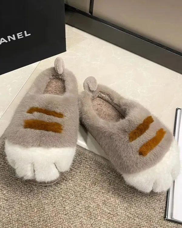 chaussons femme griffes de chat