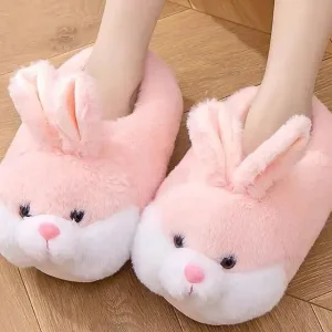 chaussons femme lapin doux