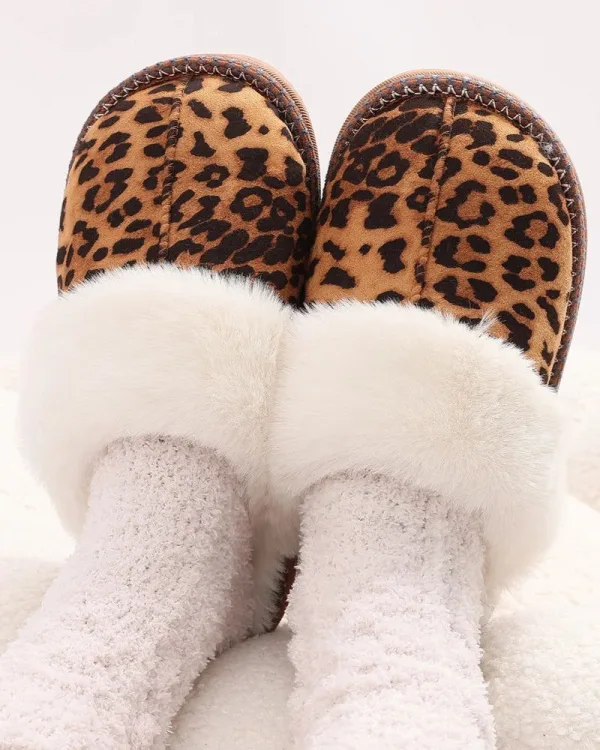chaussons femme léopard and co