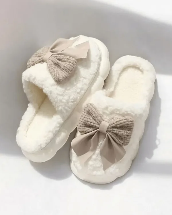 chaussons femme noeud papillon