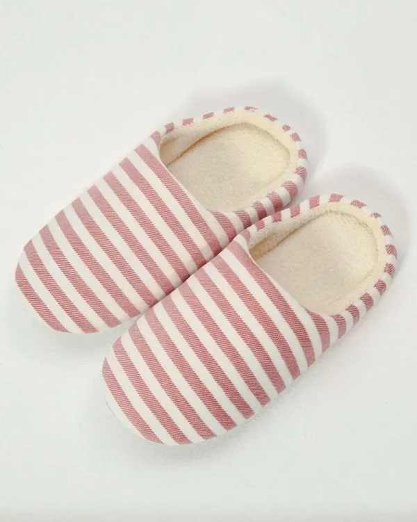 chaussons femme rayé