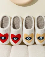 chaussons femme style œil porte-bonheur
