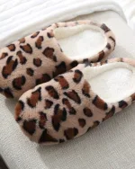 chaussons femme style léopard