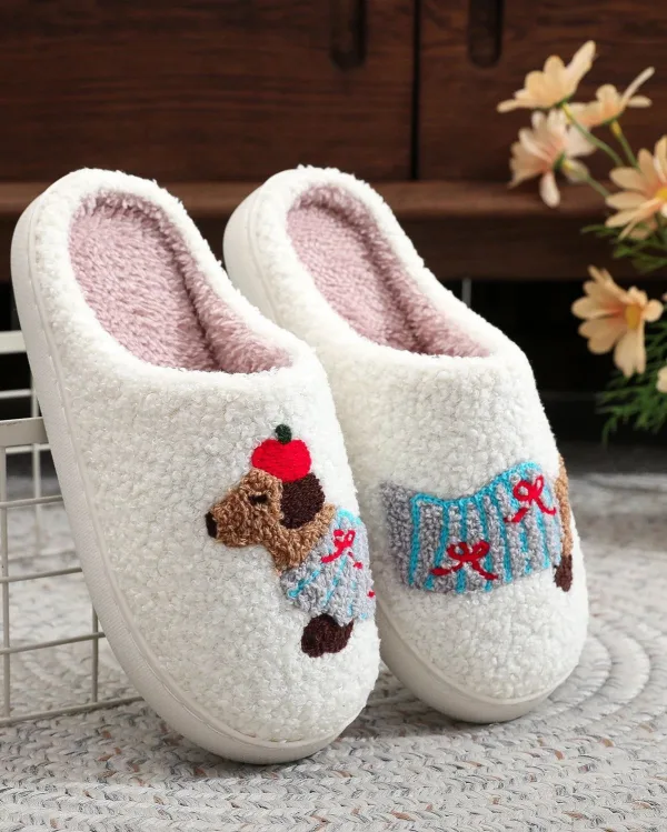 chaussons femme teckel 2