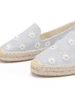 chaussons femmes espadrilles pâquerettes