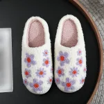 chaussons fleuris pour femme