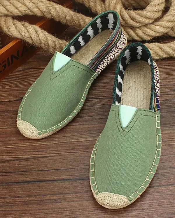 chaussons homme espadrilles verte