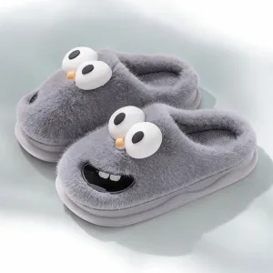 chaussons homme rigolos gros yeux