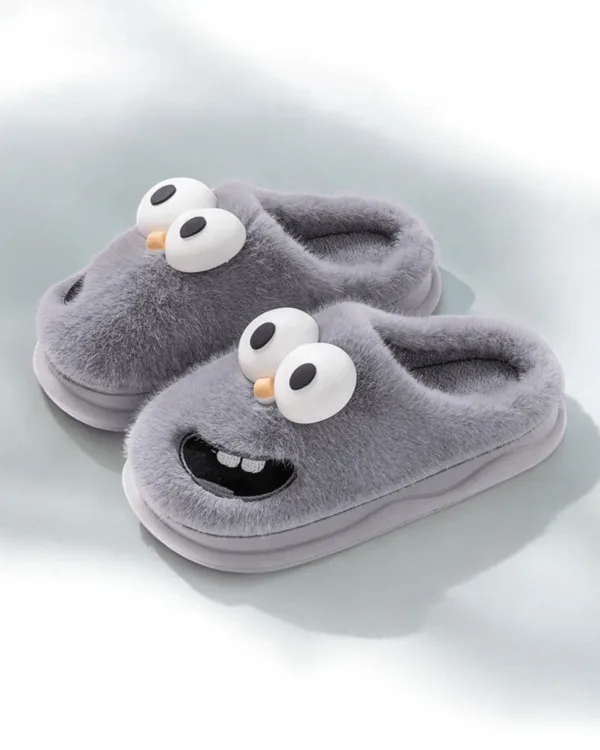 chaussons homme rigolos gros yeux