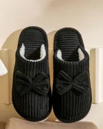 chaussons maison femme effet velours
