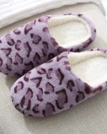 chaussons maison léopard pour femme