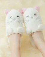 chaussons mignons avec motif de chaton